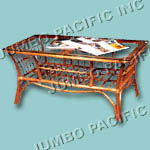 Small table, it's frame made of rattan.