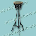 Wrought iron lamp stand.