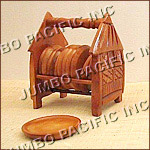 Glass coaster set philippine novelty wood crafts